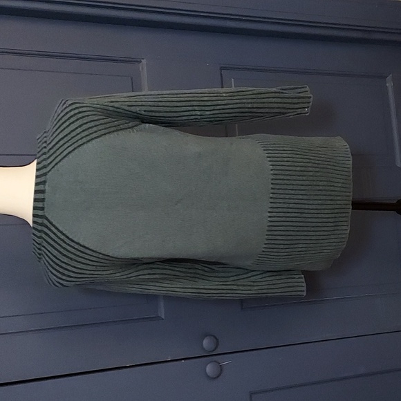 Smartwool hi-low hem ribbed raglan sleeve sweater grey blue crewneck sz small - Picture 4 of 8